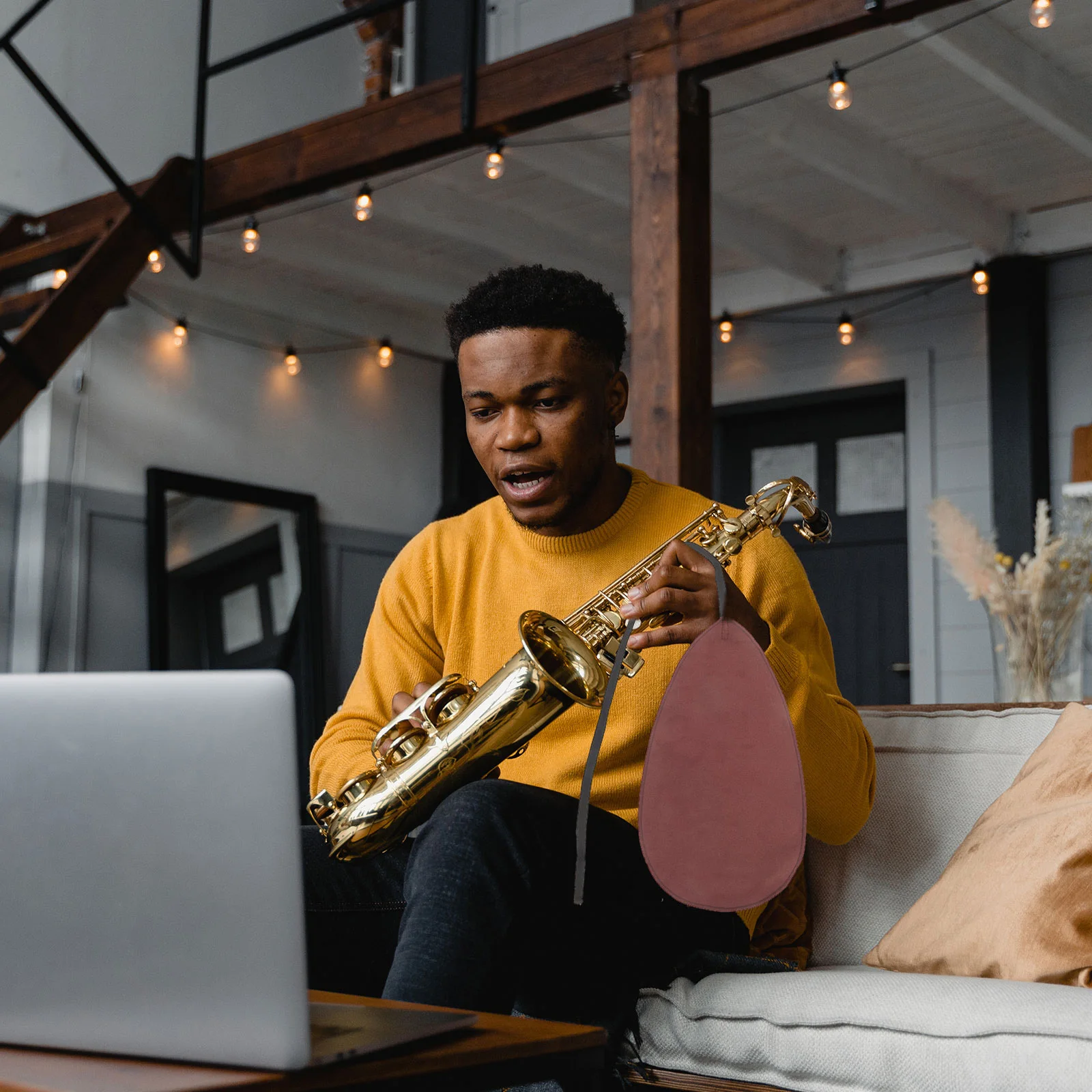 

2Pcs Musical Instrument Cleaning Cloth Firm Soft Saxophone Clarinet Flute Moisture Absorbent Care Tool Flute Cleaning Cloth