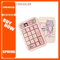 Coolkiller Spring Mini Keyboard Custom Screen Numpad RGB Three Mode Wireless Mechanical Keyboard Ergonomics Pc Gamer Office Gift