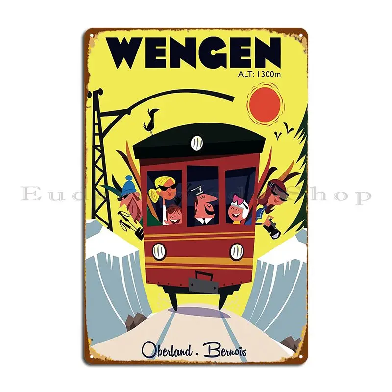 Wengen Poster Gagodel Metal Plaque Poster Decoration Living Room Custom Vintage Home Tin Sign Poster