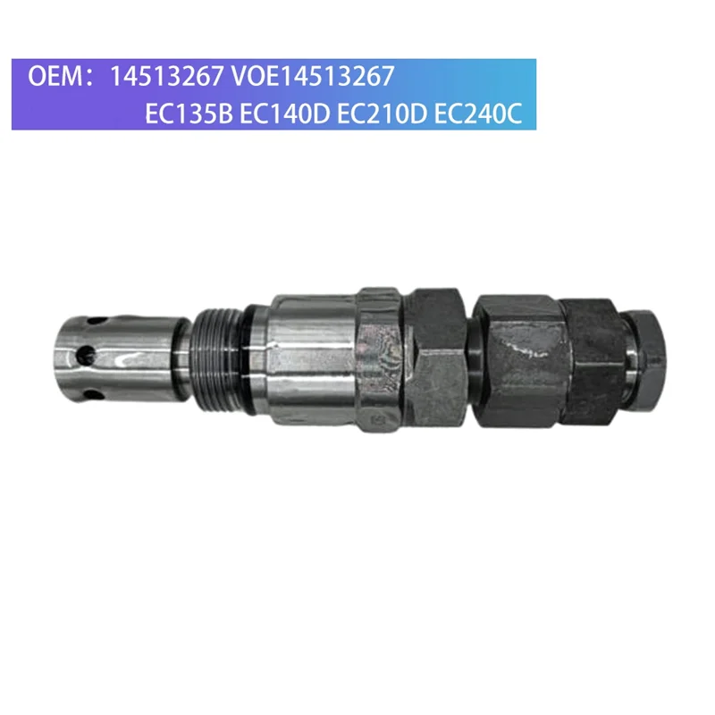 Rare Excavator Accessories Main Relief Valve 14513267 VOE14513267 For Volvo EC135B EC140D EC210D EC240C Doosan Daewoo