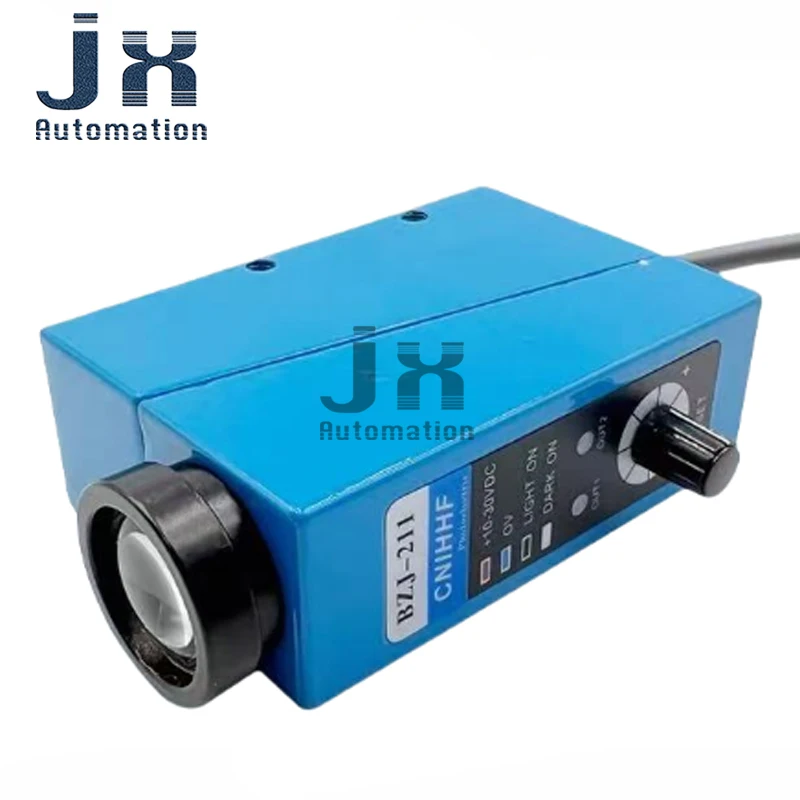BZJ-211 Color Mark Sensor DC10-30V Packing Machine Auto Tracking/Rectify Deviation Photoelectric Eye Switch Sensor