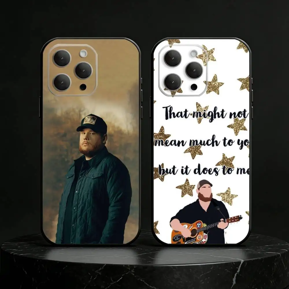 

L-Luke Combs Phone Case Silicone black Soft For IPhone 17,16,15,14,13,12,11,SE,Plus Pro Max