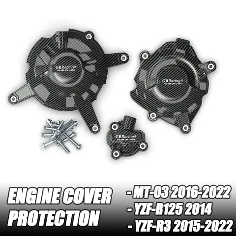 R3 R25 MT03 오토바이 엔진 커버 보호대 Yamaha YZF-R3 YZF-R25 MT-03 2014-2022 GB 레이싱 보호 세트 케이스