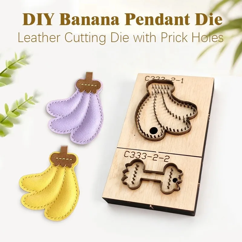 Banana Pendant Leather Die Cut Mold DIY Handmade Leather Craft Tool Fruit Keychain Leather Cutting Die