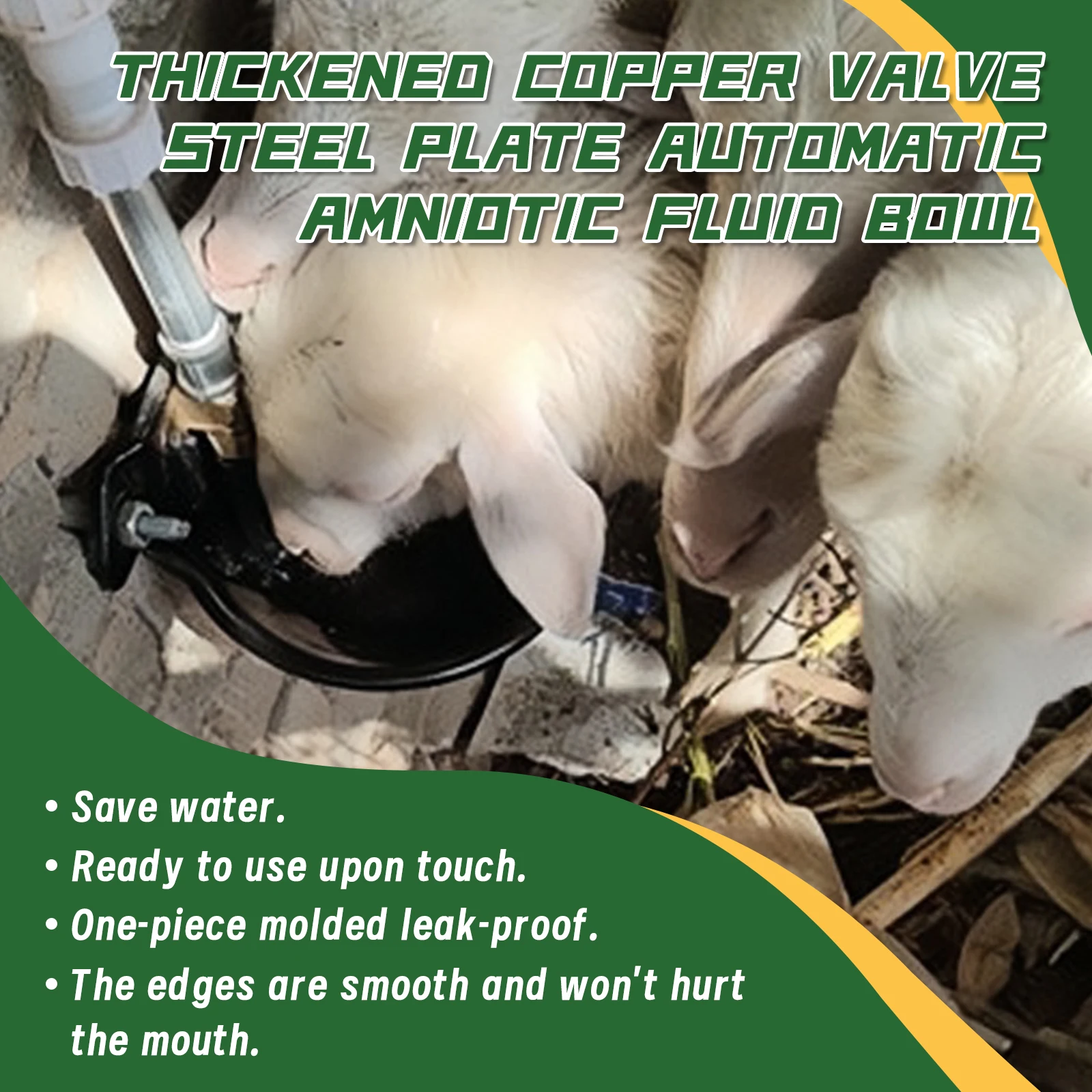 التلقائي الأغنام وعاء الماء الحديد الزهر شرب الماعز خروف شارب وعاء الماء مع صمام النحاس 20 مللي متر الأنابيب مزرعة معدات التغذية