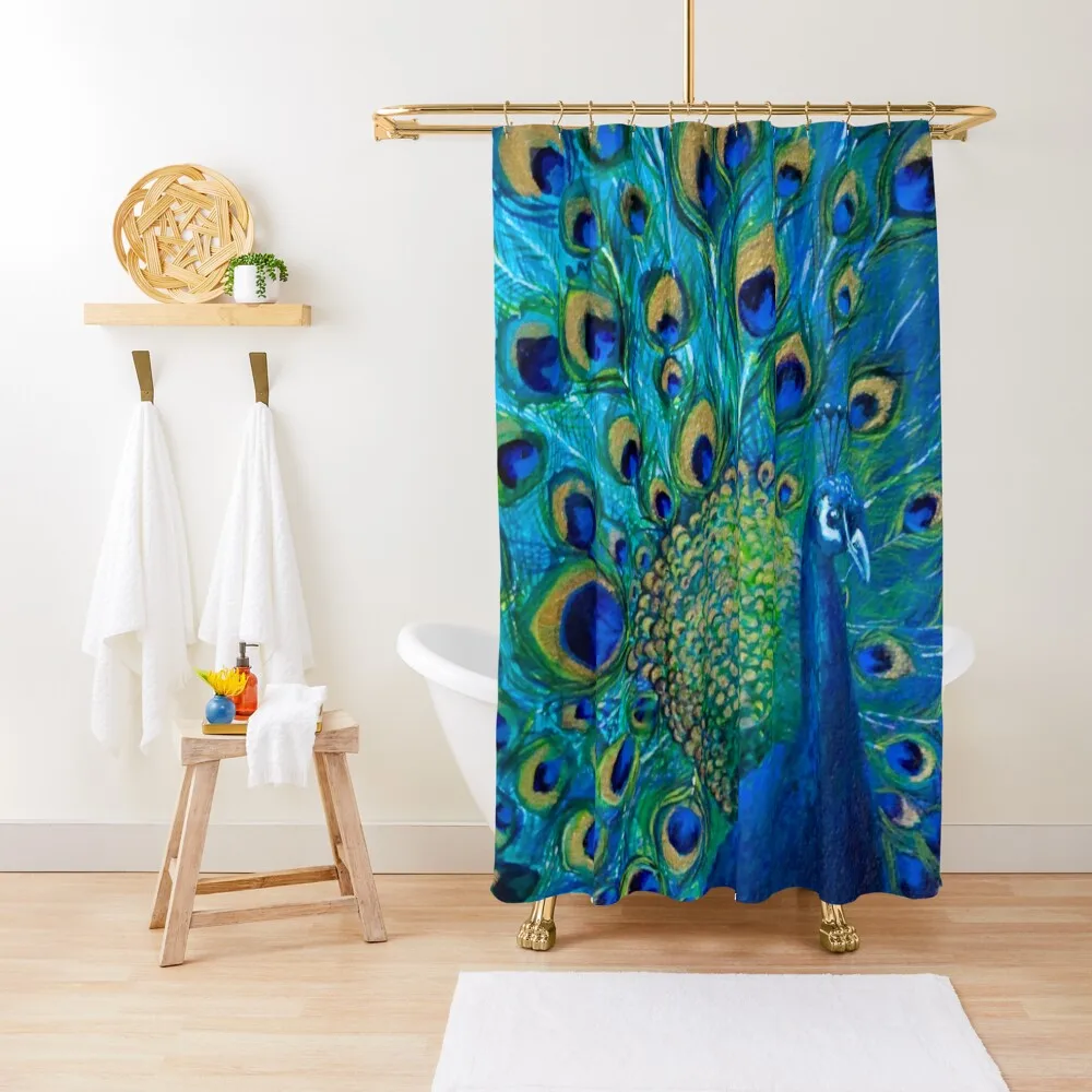 

Peacock Blues Shower Curtain For Bathrooms Luxury Bathroom Shower Window Bathroom Showers Curtain