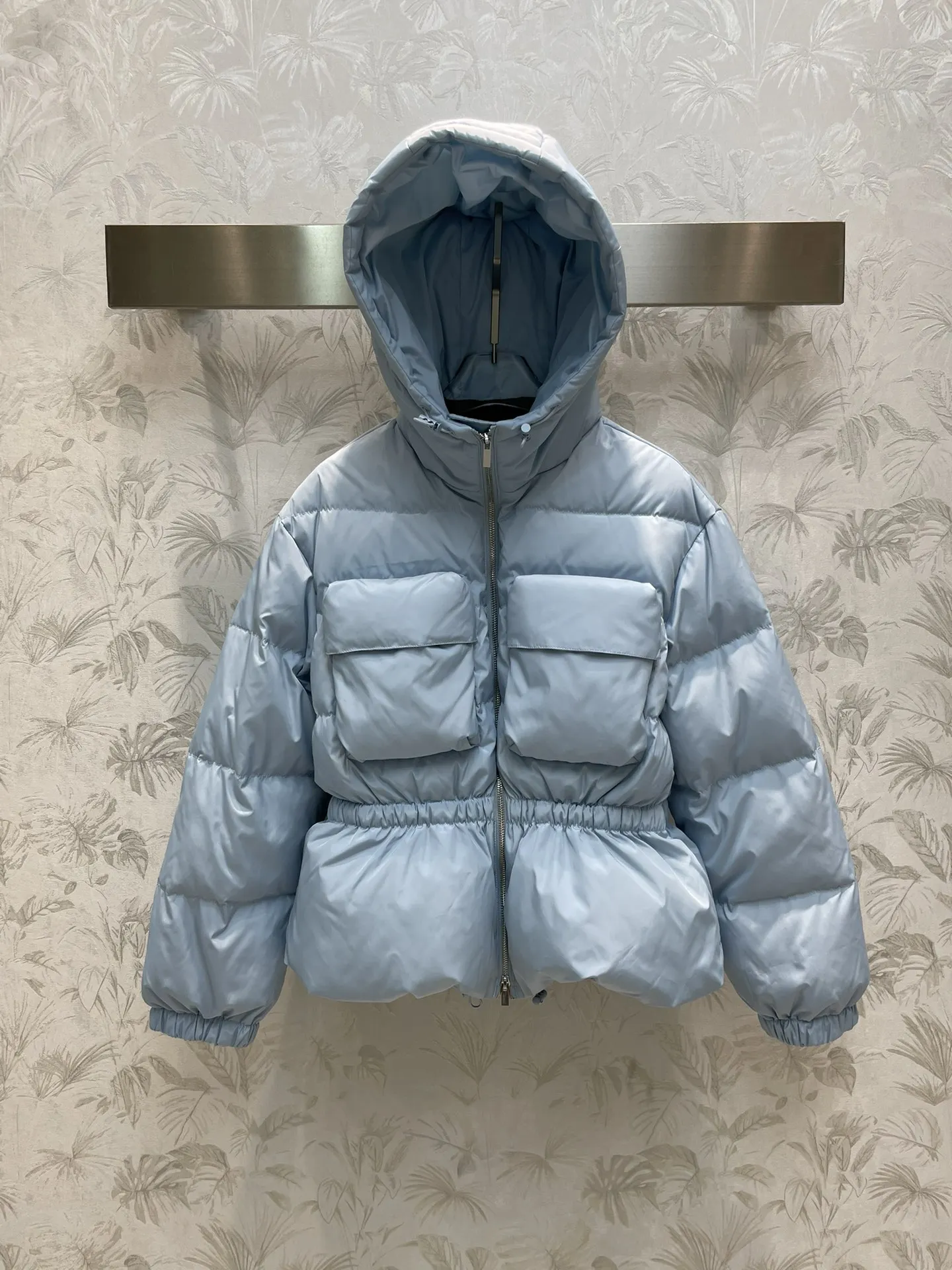 

2025 Women's Clothing hooded short bread down jacket Winter New 1103