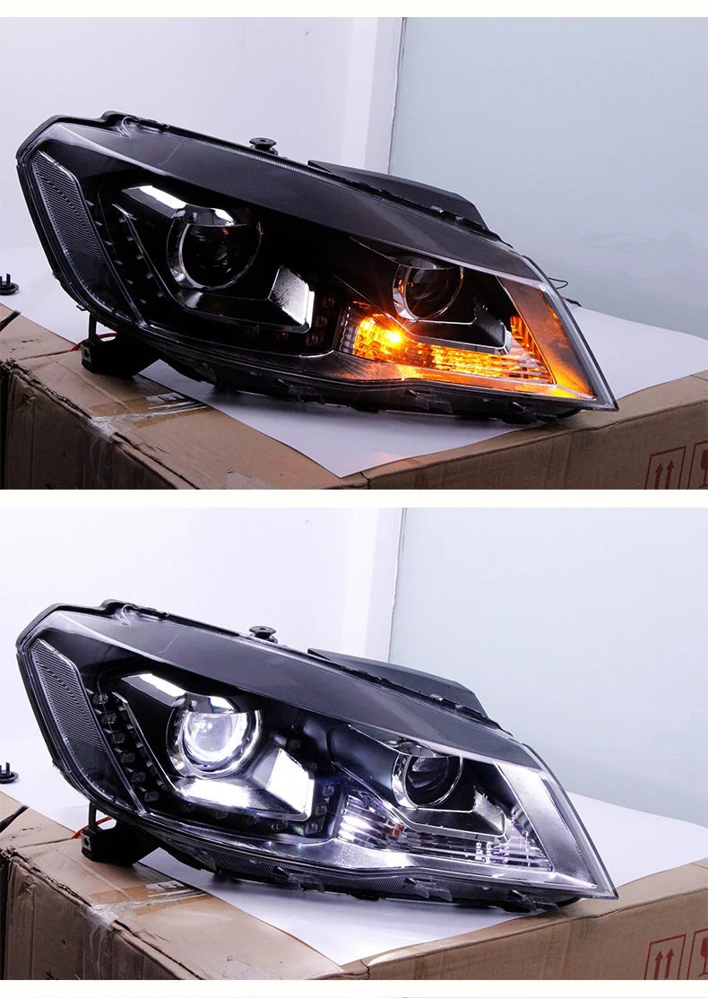 

for Volkswagen's 13-16 New Jetta Headlight Assemblies Modified Daytime Running Lights with Dual Lens Xenon Headlights