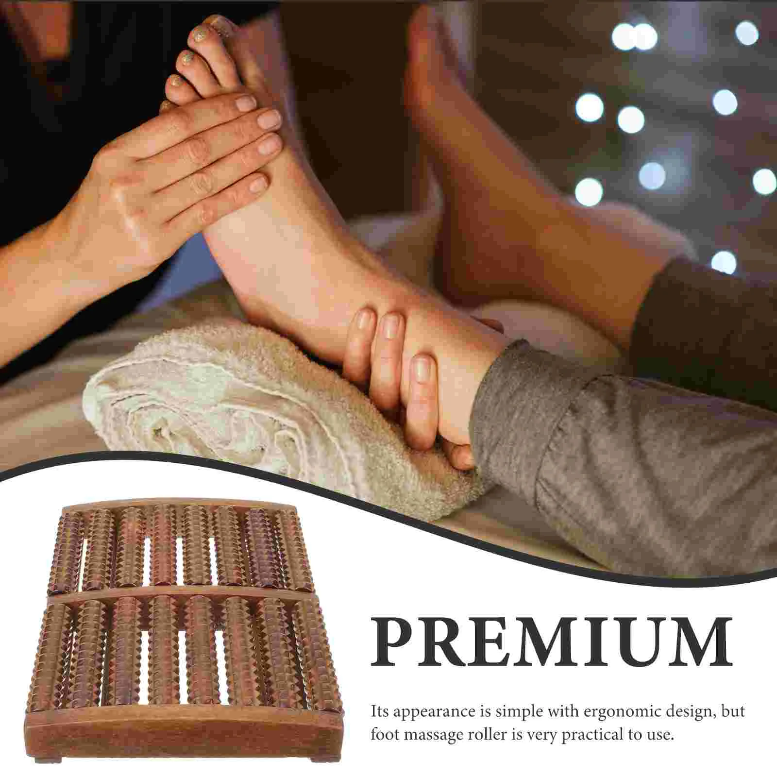 Wooden Foot Massage Roller Safe Material Seniors Fitness Relieve Fatigue Easy Use Deep Relaxation Reduce Pain Ergonomic