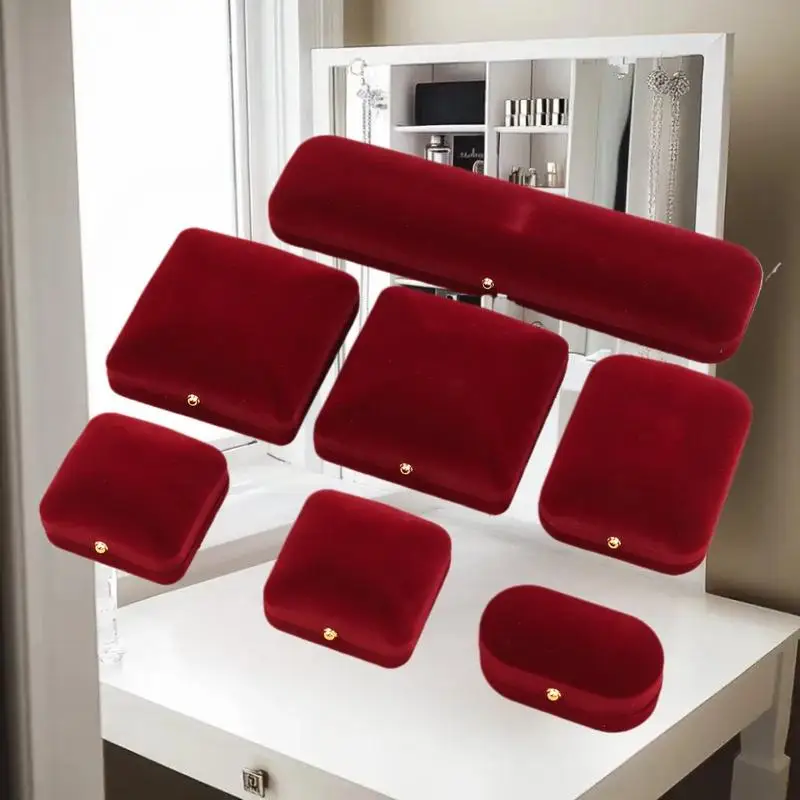 يتدفقون الذهب مشبك صندوق مجوهرات قلادة حلقة قلادة القرط سوار عرض صندوق تخزين مشاعر فاخرة علبة التعبئة والتغليف