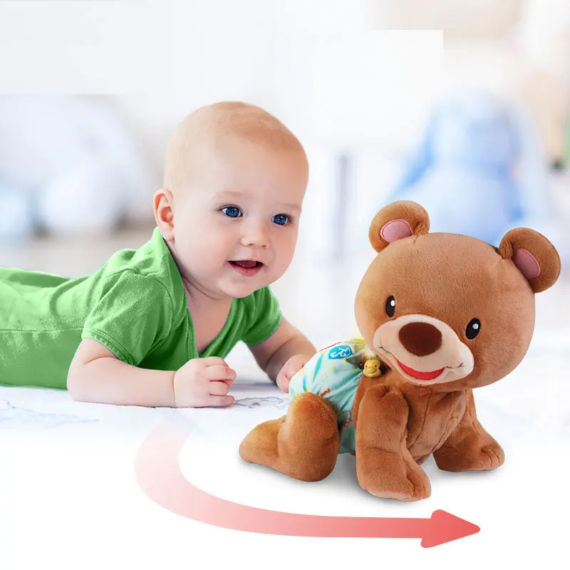 Baby Crawling Learning Bear Toys canta canzoni Electronic Pet Toddlers Climb giocattolo musicale Montessori per neonati Kid Early Education