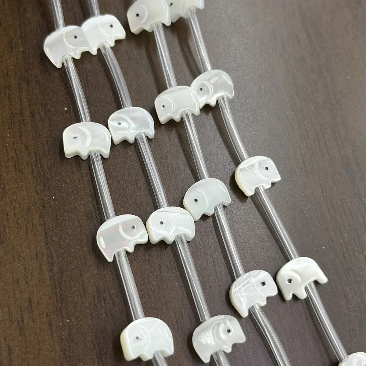 

11x11mm Cute Natural Freshwater Shells Small Elephant Beads WhiteJewelry Making DIY Necklace Bracelet Earrings Accessory Wedding