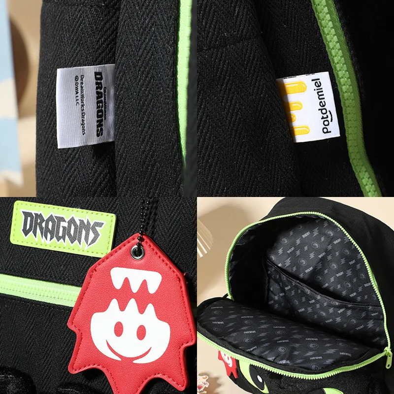 Echter Potdemiel Drachenzähmen leicht gemacht Rucksack Spielzeug Figur Zahnloser Plüschpuppenrucksack Actionfigur Sammlergeschenke