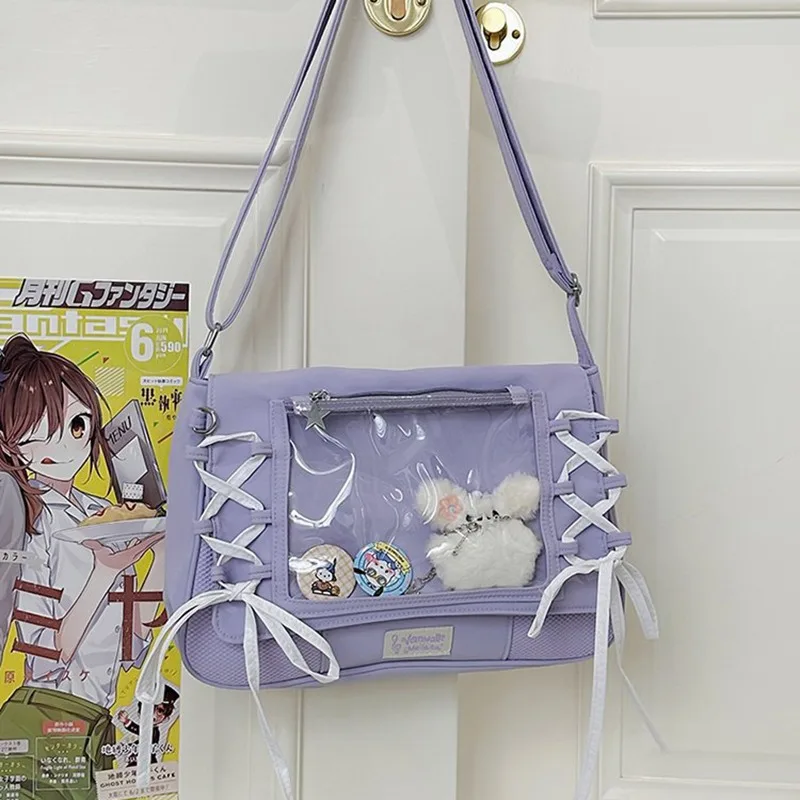 

Richme Dopamine Women Ita Bags 2025 Casual Daily Sweet Girls Crossbody Shoulder Bag DIY Anime Badge Cross Commute Bolso Mujer