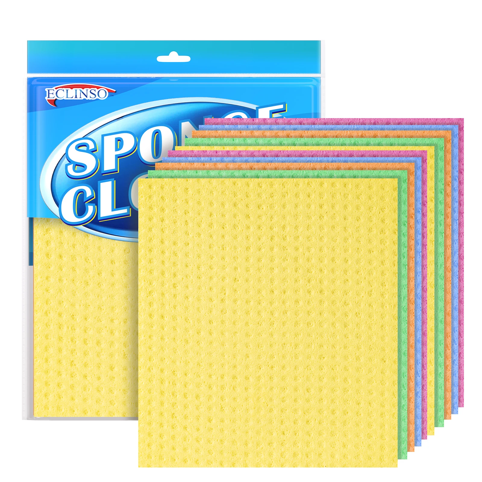 

10 Pack Reusable Dishcloths for Kitchen Sponge Dish Cloth for Counters & Washing Dishes Absorbent Paper Towels 5 Assorted Colors