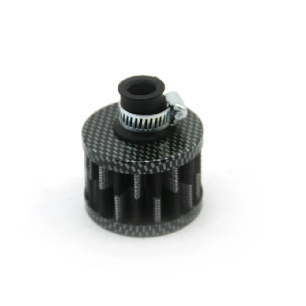 فلتر هواء بواجهة عالمية 12 مم - مدخل هواء بارد للسيارة، فتحة توربو لعلبة كرنك، فلتر تنفس الدراجة النارية