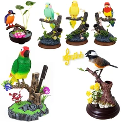 Electric Simulation Voice Control Parrot Toy Musical Magpie Talking Electronic Pet Bird Model Decoration Children'S Toy Gift