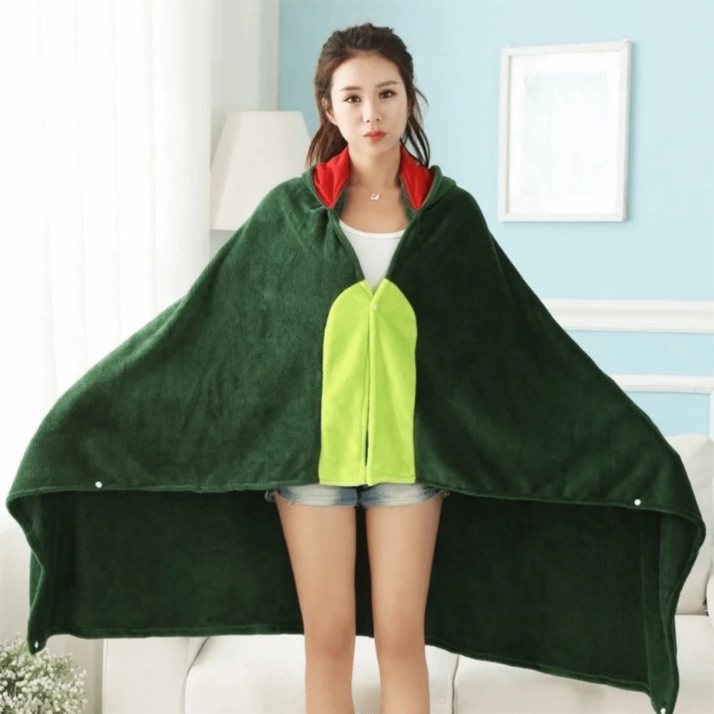

Cosplay Costume Cartoon Dinosaur Cape Blanket Warm Soft Flannel Hooded Blanket Cozy Comfortable Bed Blanket Dormitory