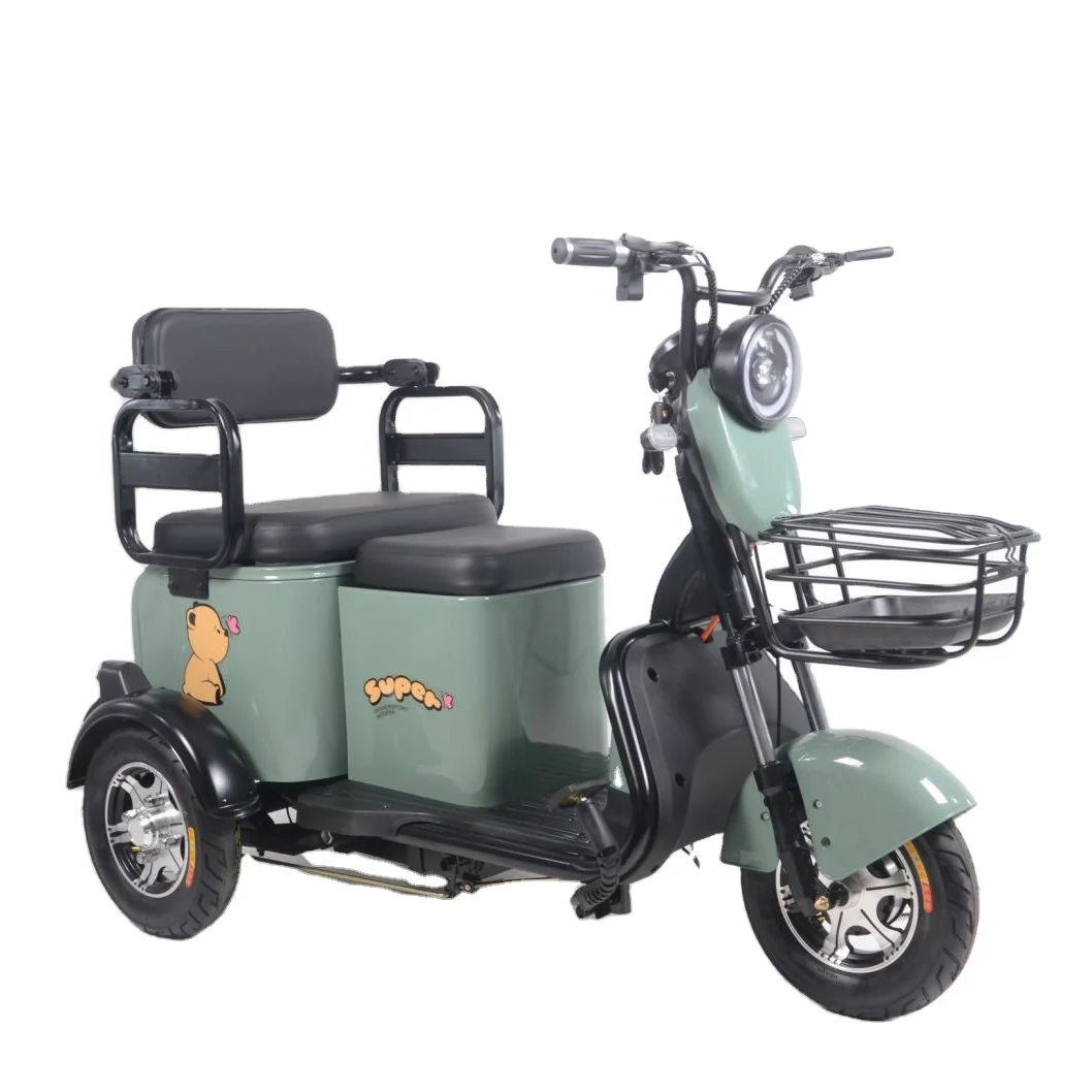 

3-колесный электрический трехколесный велосипед, горячая распродажа, детское сиденье 500 Вт, мощный мини-городской транспорт для взрослых, экологически чистый компактный дизайн