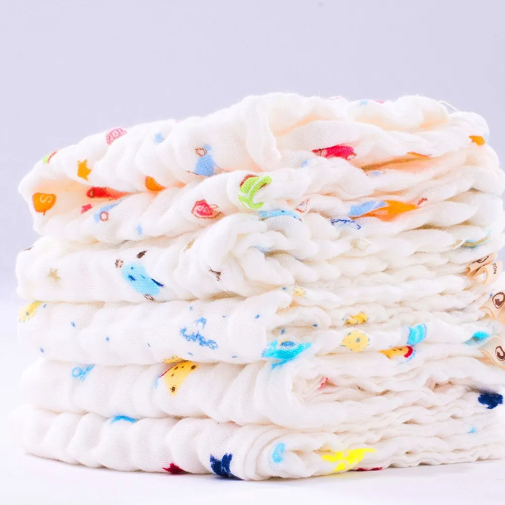 

4pcs Baby Feeding Towel Six-Layer Pure Cotton Gauze Nursing Towel For Newborn Face Cleaning Quick-Absorbent Soft Portable Square