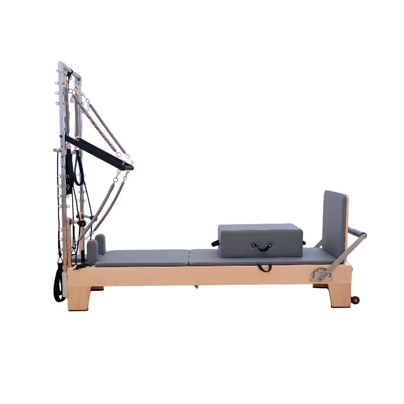 YTYIN Ultimate Home Fitness System: Maple Reformer, PU Leather, Springs & Sponge for Core Workouts