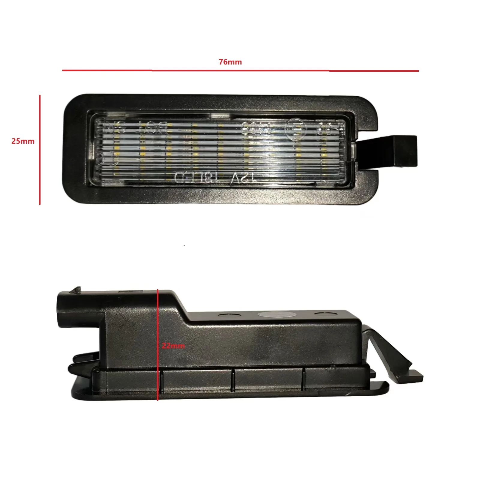 LED Number Plate Lamp For Dodge Charger Challenger 15-22 RAM 1500 2500 3500 For Jeep Compass  17-22 License Plate Light Assembly