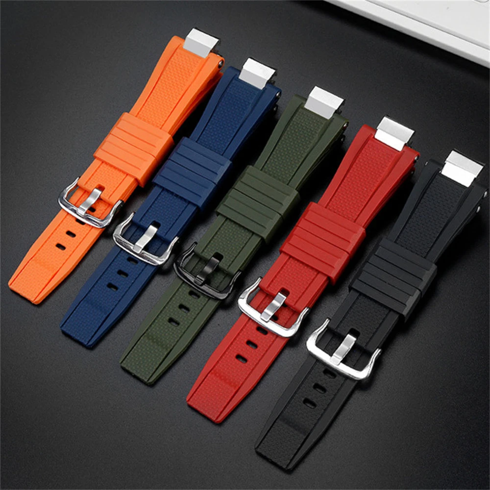 Quick detachable resin silicone strap for MTG-B3000 waterproof mountaineering watch modification accessories