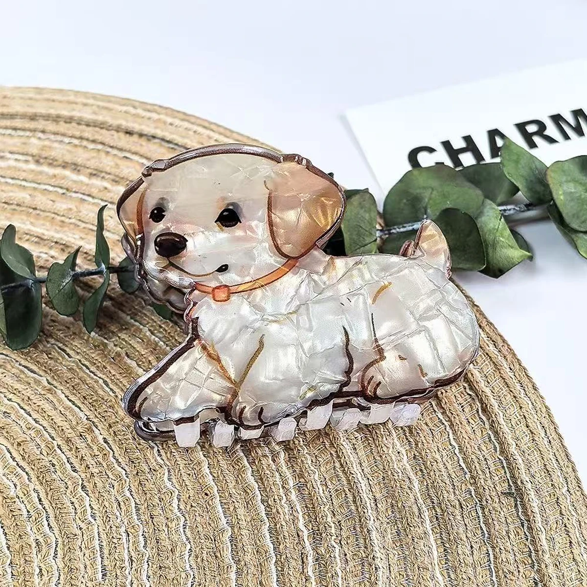 1pc 귀여운 중간 동물 머리핀, 곱슬 Shiba Inu 코기 강아지 아크릴 그립 클립 만화 머리핀 팬 헤어 상어 클립