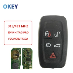 Okey-Clé de voiture télécommandée à 5 boutons, 315 434 Z successifs, pour Land Rover Linter LR4 Range Rover Evoque dehors ID49 HITAG PRO, Keyless Go Smart Control