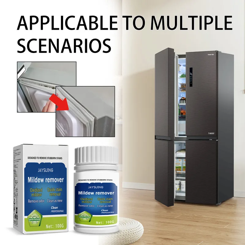 

Mildew Removal Powder Cleaner Multi Purpose Household Walls Refrigerators Washing Machines Gaskets Tiles No Residue