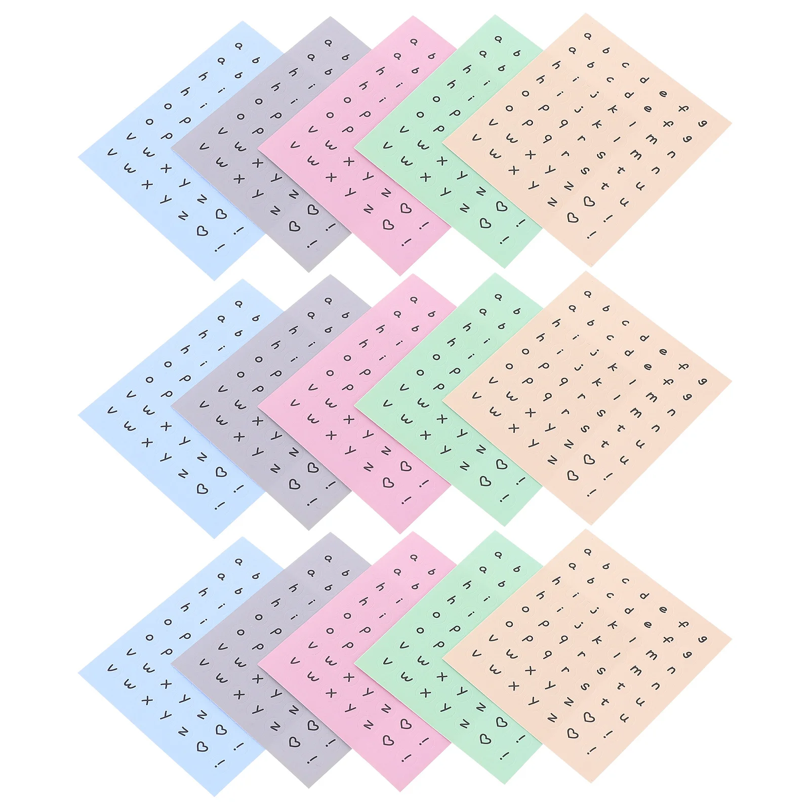 

15 Sheets Alphabet Stickers Adorable Decorative Letter Decals Small Scrapbook Alphabet Decals Scrapbook Supply Gift