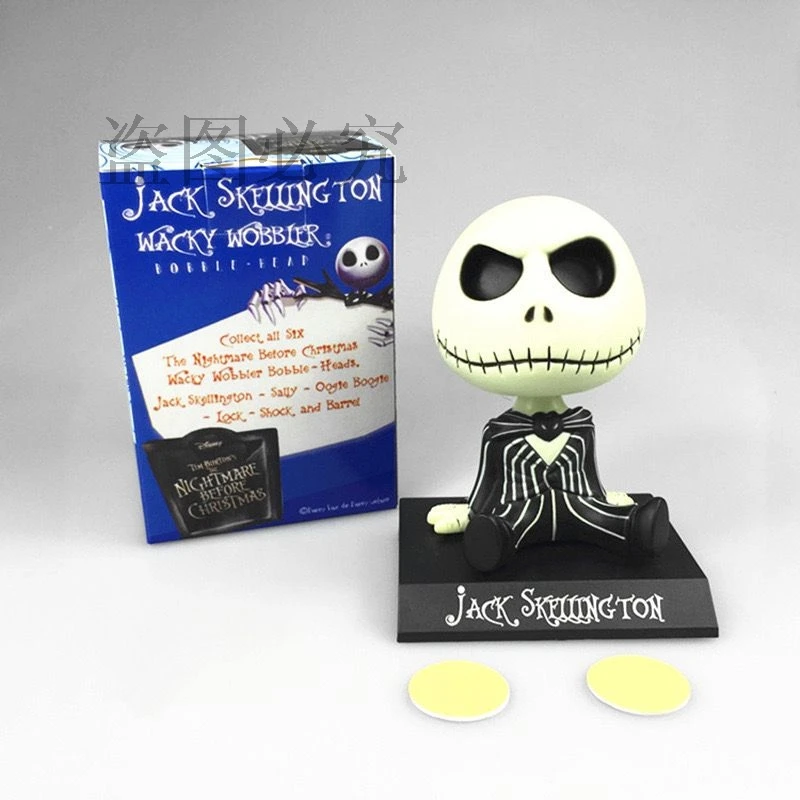 The Nightmare Before Christmas Jack Bobble Head Doll PVC Action Figure Model Toys Car Ornament Christmas Gift