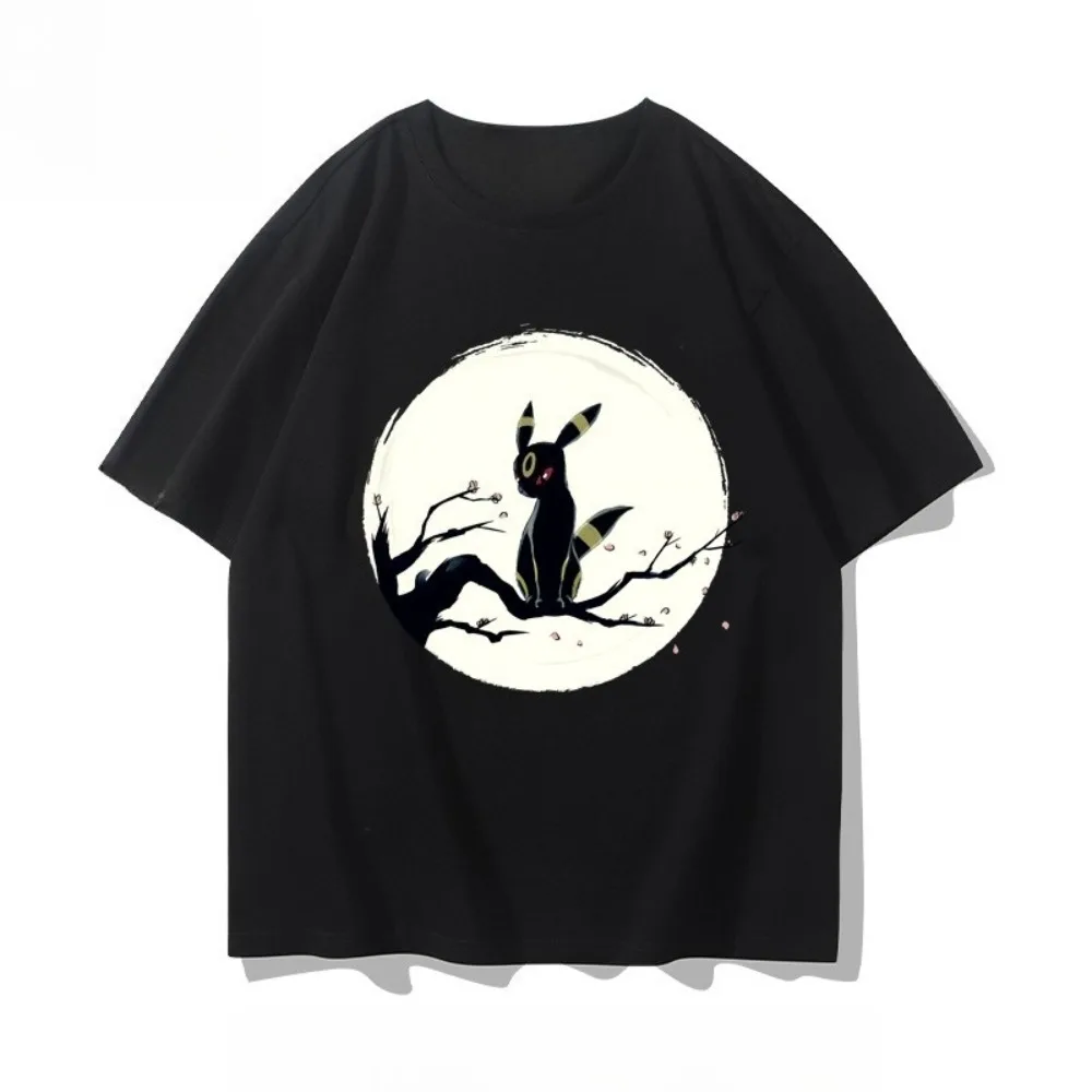 Nuovo Pokémon Umbreon Animazione da uomo T-shirt stampata creativa Estate da uomo e da donna Nuova tendenza Allentato Casual Top a maniche corte