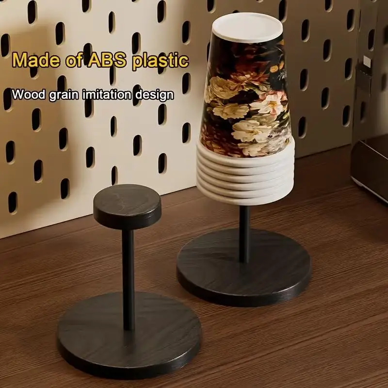 Hot Sale 1PCS Disposable Cup Dispenser Walnut-Colored Storage Rack Paper Cup Holder Solid Wood Cup Holder