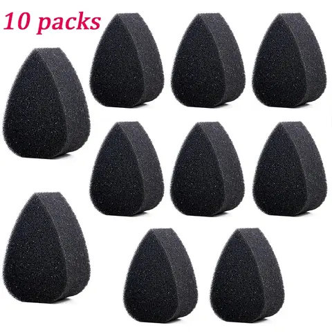 Bilashmart Facial painting sponge, art painting sponge, black makeup sponge block, water droplet semi-circular sponge