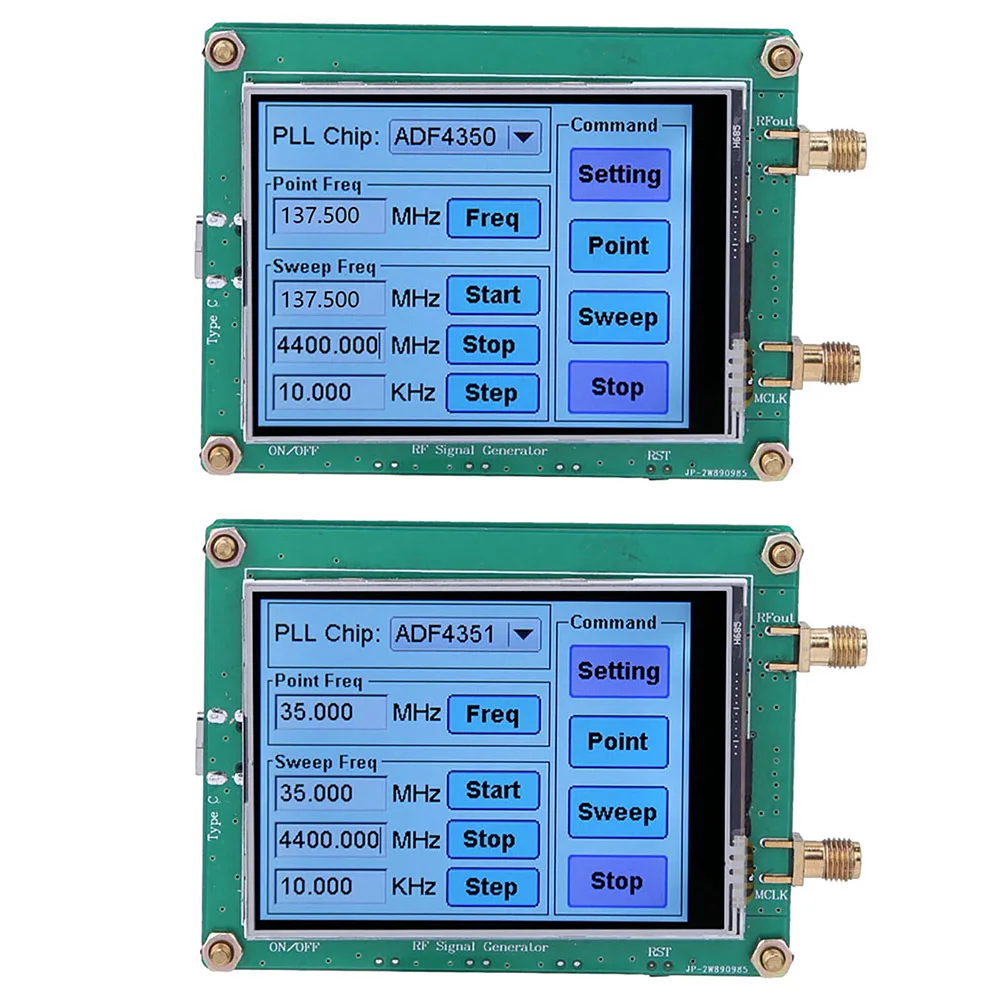 Imagem -05 - Varrer Gerador de Freqüência com Tela de Toque Acessórios de Ferramentas Práticas rf Adf4350 Adf4351 1pc