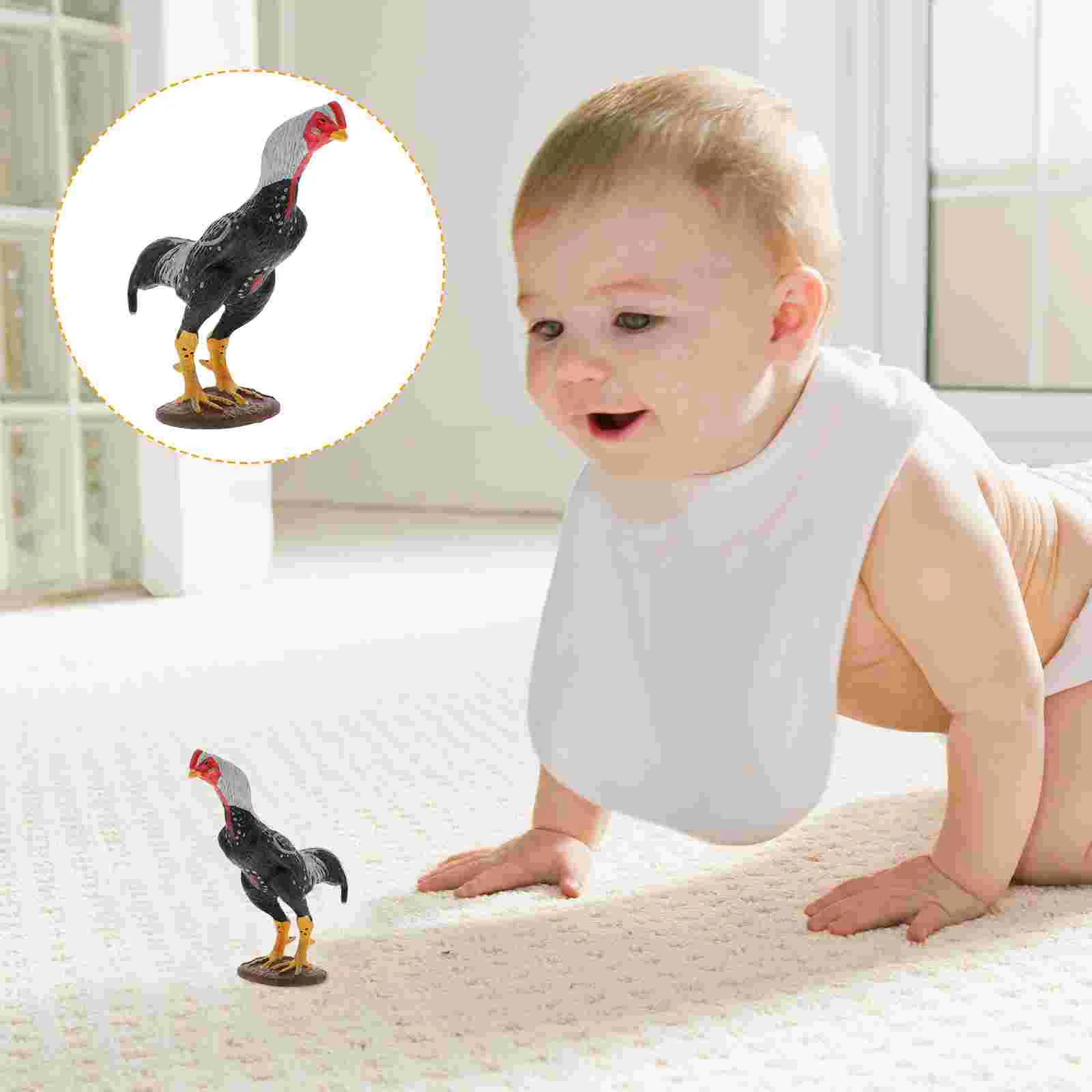 

Simulation Cockfighting Model Decorative Learning Toy Miniature Toys for Kids Plastic Realistic Children Plaything Decorate