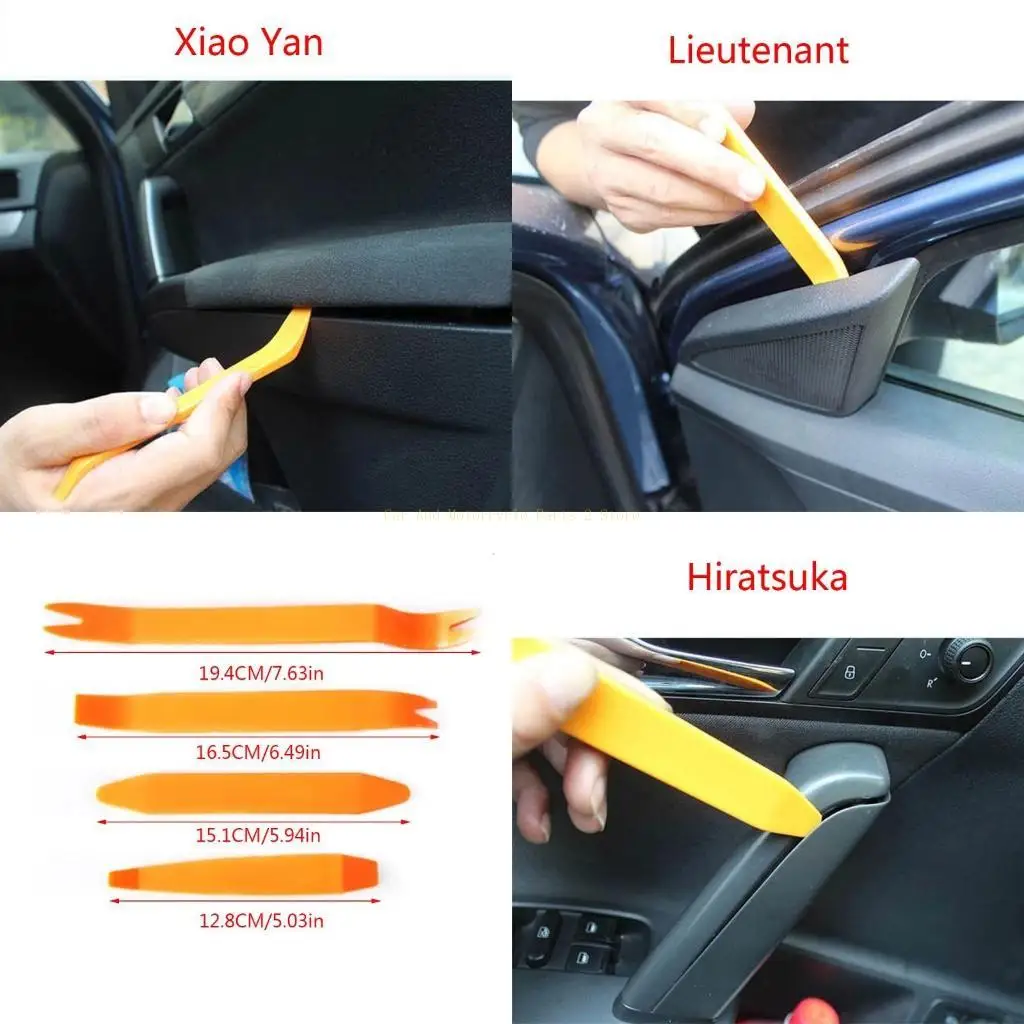

4PCS Portable Auto Car Radio Panel Дверная дверная панель отделка набор для удаления звука приборная панель
