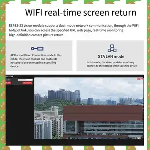 Bilashmart T36C BackShell Wifi Camera Module ESP32 S3 Image Transmission ROS Robot Car Trolley AI Visual Recognition Sensor Camera