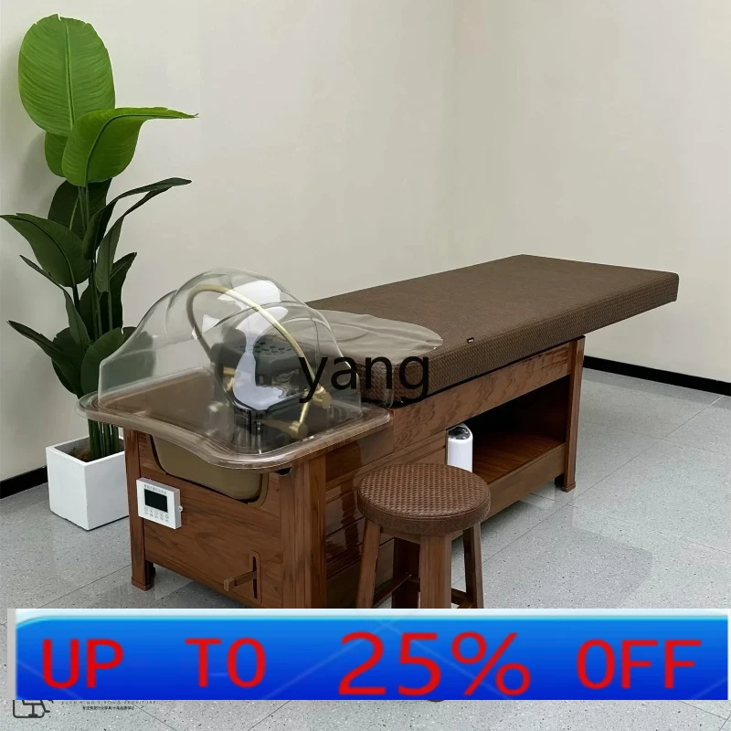 كرسي شامبو حساء LH Toudao سرير معالجة الرأس لتدوير المياه مع بكرات للتبخير وصالون الحلاقة لصالون الشعر #1