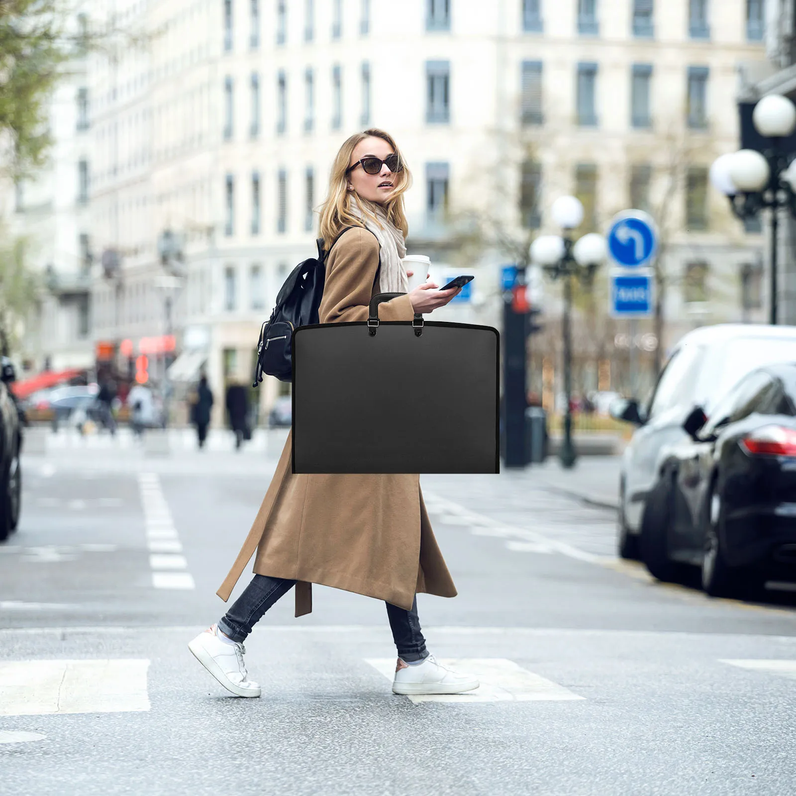 Estuche de portafolio de arte con cremallera, bolsa de almacenamiento, carpeta, Estuche de transporte de artista, Material PP para ilustraciones, carteles, tablero de pintura