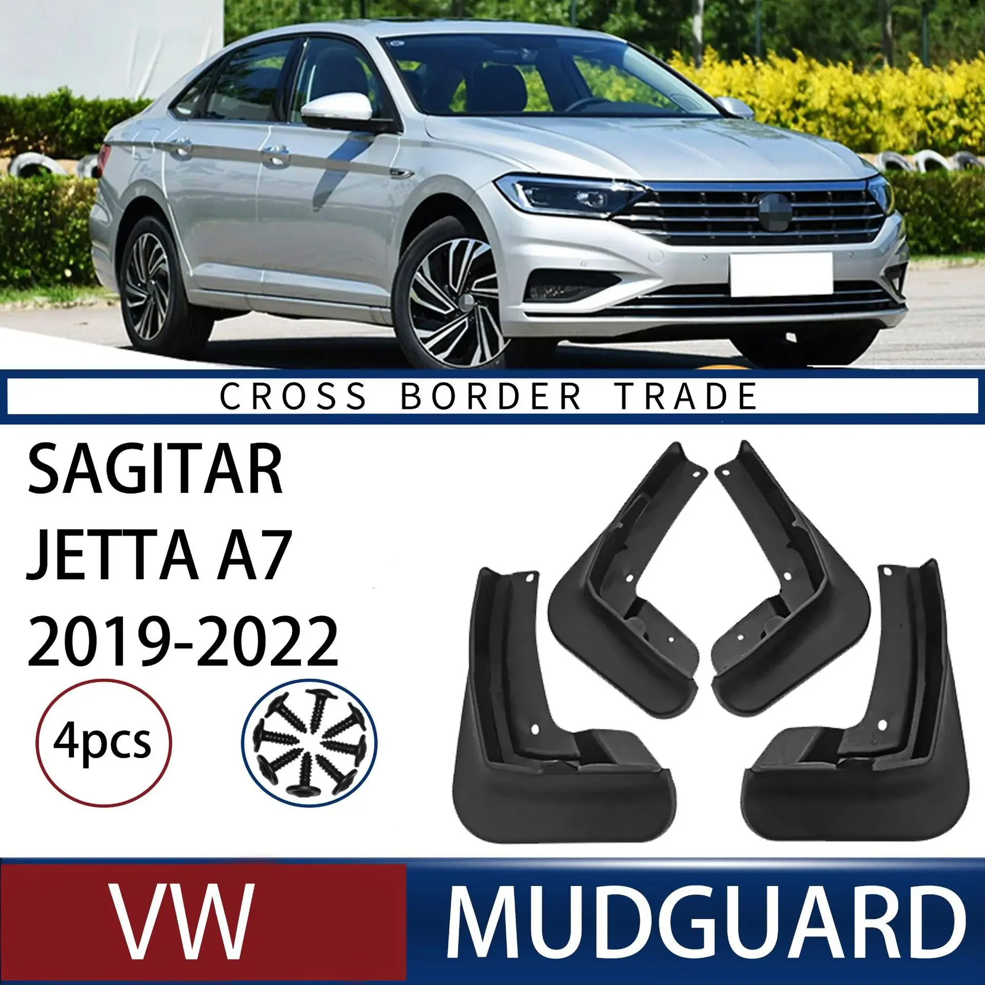 

FOR VW Sagitar Jetta A7 2019-2022 Car Molded Mud Flaps Splash Guards Mudguards Front Rear Styling Front Rear Car Accessories