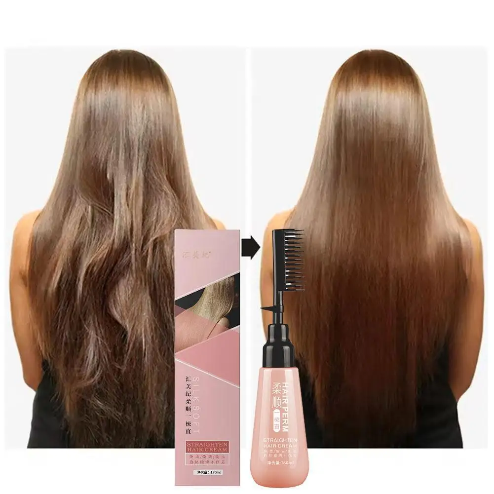 

1 шт., высококачественный крем для выпрямления волос, 180 мл, натуральный профессиональный крем для лечения поврежденных волос, быстрое разглаживание, уход за вьющимися волосами, протеин ﻿