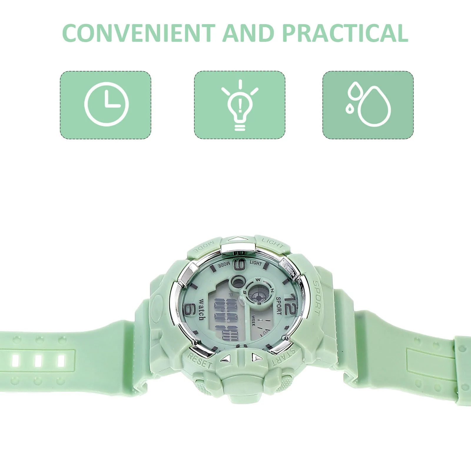 متعددة الوظائف مضيئة لون الحلوى الرقمية طالب الرياضة ووتش للماء LED الإلكترونية في الهواء الطلق السباحة الجري ركوب الدراجات #2