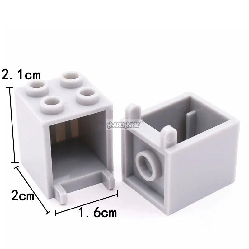 Marumine MOC 4345 4346 Pojemnik 2x2x2 z gniazdami Części Model 80 SZTUK Skrzynka na listy Skrzynka pocztowa DIY Klocki Zabawki Akcesoria