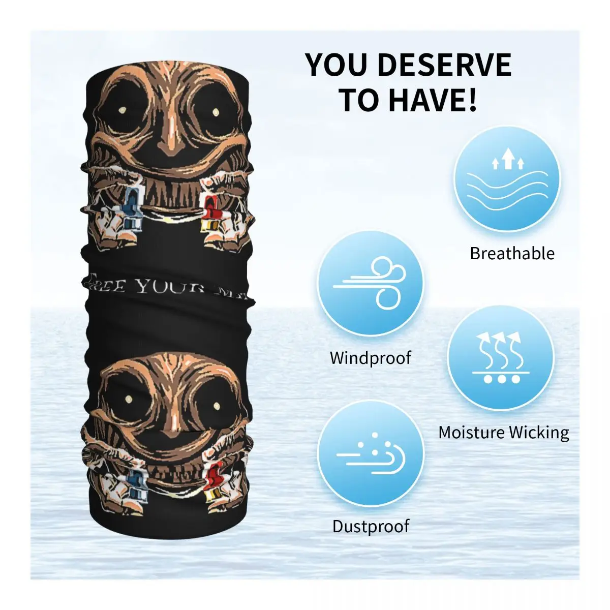 Gun Bandana Neck Ga ClaPrinted Motorcycle, Motocross, B-Buckshot Roulette, Face Mask, Multi-Usage, Imaging Riding, Unisex, Adult