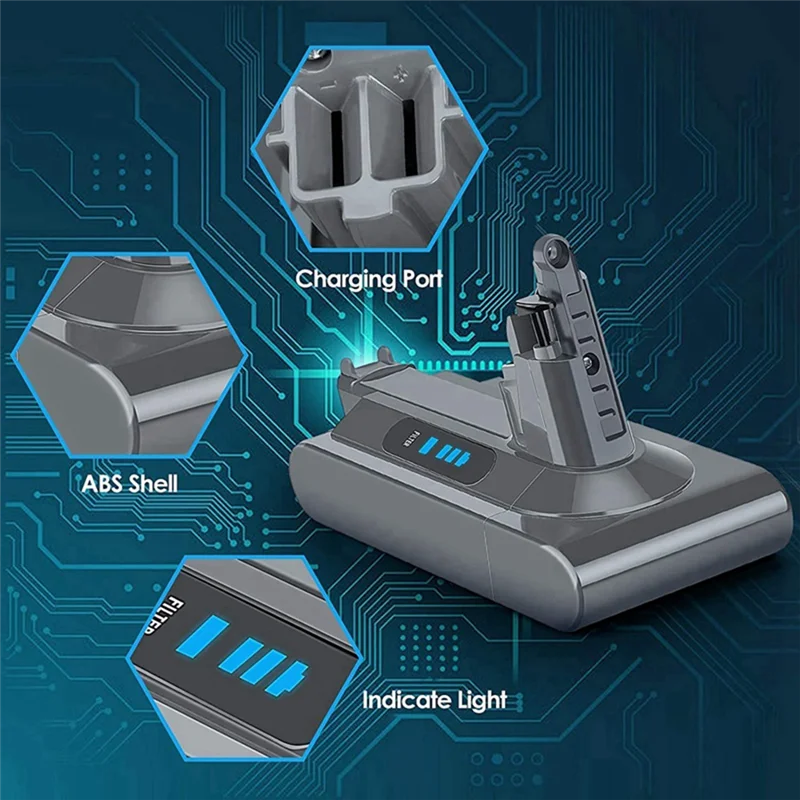 محول بطارية ومفك براغي ، بديل لـ Dyson V10 ، SV12 ، منفوش ، حيوان ، مطلق ، مكانس كهربائية ، * V