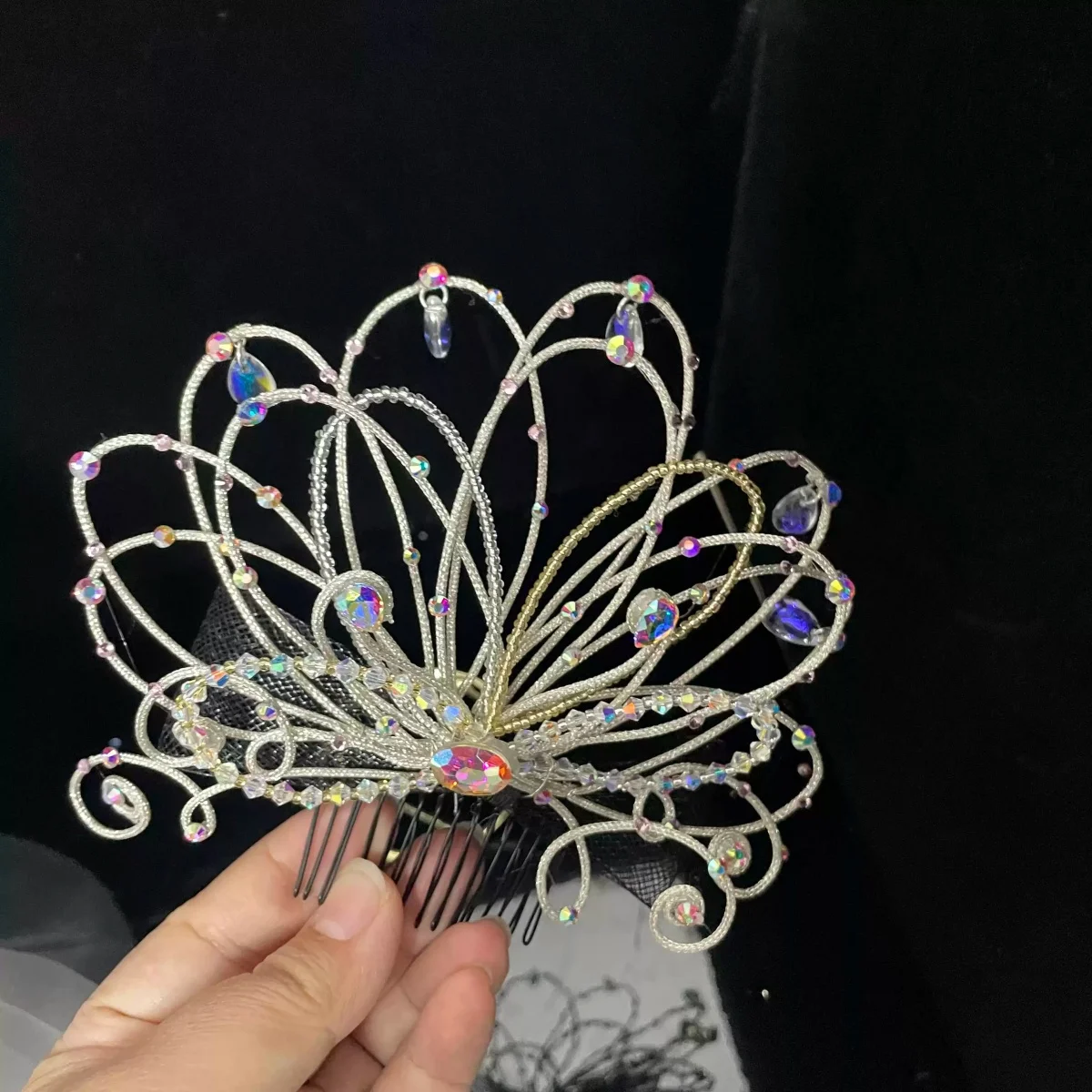 Ballet Variations Headpiece Pagita Variations Headpiece Pink Rose Haircomb Style