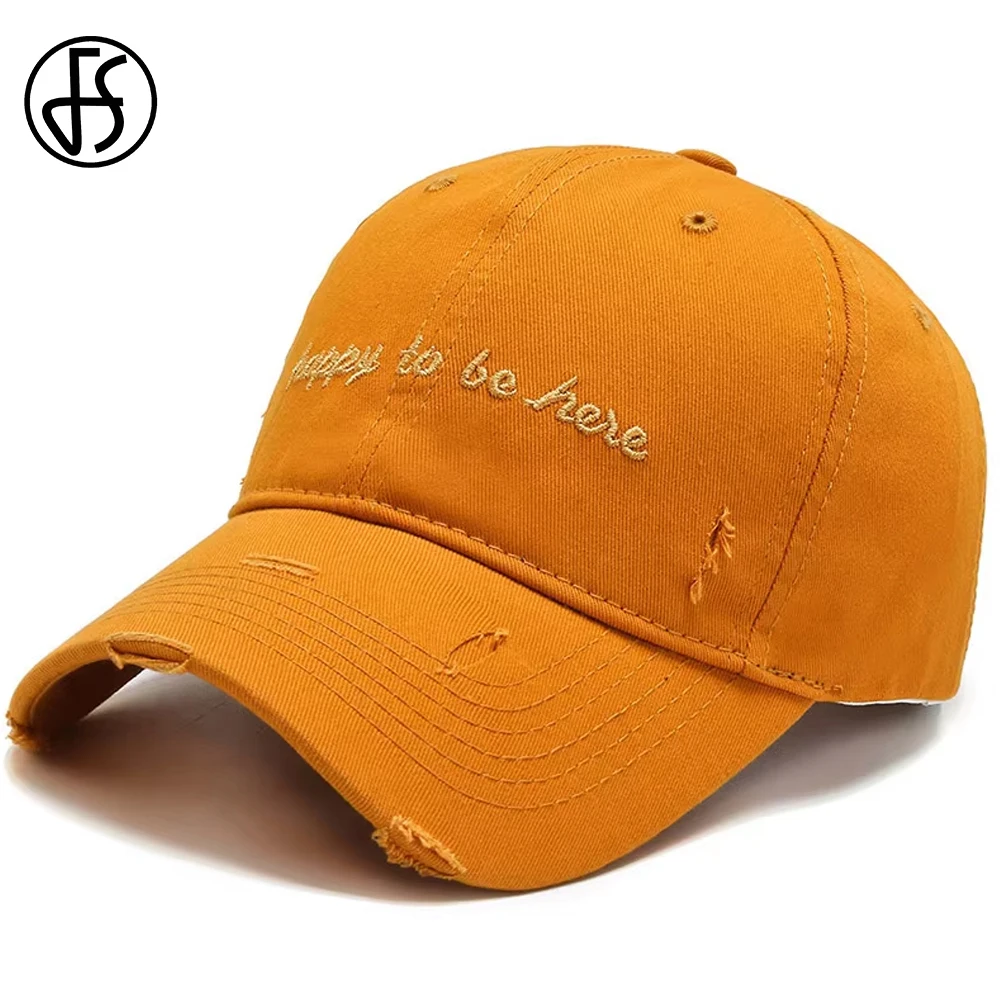 

FS Brand Purple Orange Baseball Cap For Men Small Letter Women Designer Caps Cotton Streetwear Trucker Hats Casquette Homme