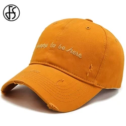 FS Fioletowo-pomarańczowa czapka z daszkiem dla mężczyzn Kobiety Vintage American Street Hip Hop Caps Letter Embroidery Trucker Hats Gorras Hombre